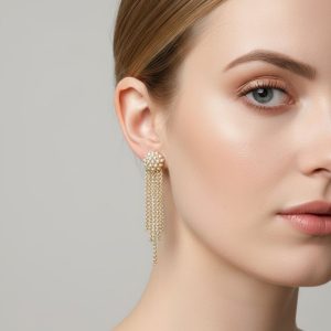 Σκουλαρίκια Μακριά Πέρλες & Στρας Σετ 12 ΤεμαχίωνA57024