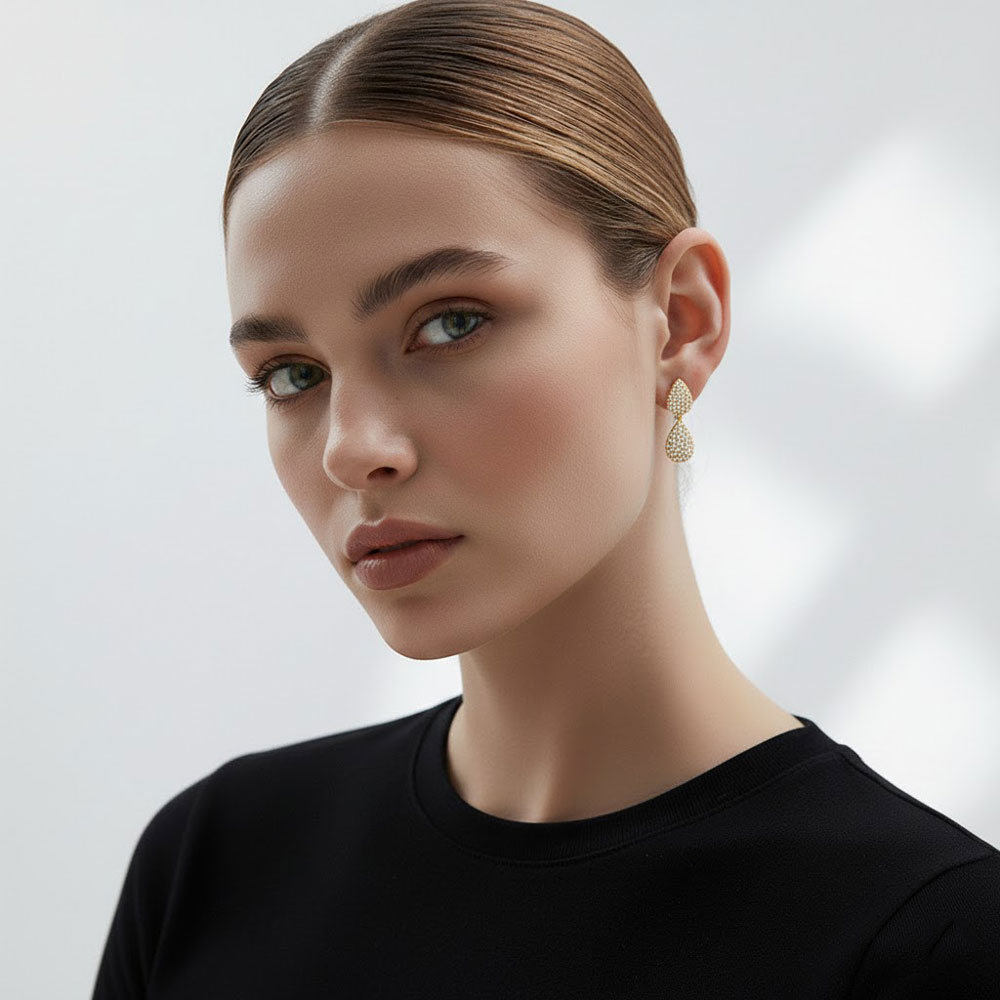 Σκουλαρίκια Διπλό Δάκρυ Στρας Σετ 12 Τεμαχίων Σκουλαρίκια Διπλό Δάκρυ Στρας Σετ 12 ΤεμαχίωνA57033