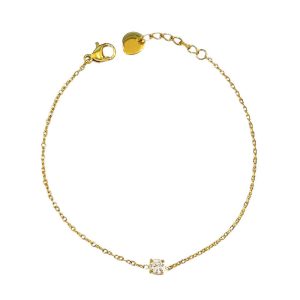 Ατσάλινο Βραχιόλι Με Χρωματιστή Πέτρα - ΠράσινοA6011GR