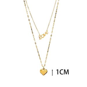 Ατσάλινο Κολιέ Με Καρδιά Και "Love" - ΧρυσόA6110