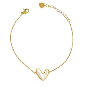 Ατσάλινο Βραχιόλι Με Καρδιά - ΑσημίA6112