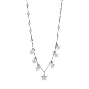 Ατσάλινο Κολιέ Με Αστεράκια - ΧρυσόA6545A