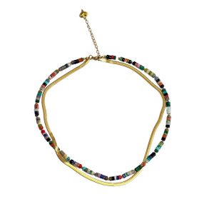 Ατσάλινο Κολιέ Με ΧάντρεςA7008