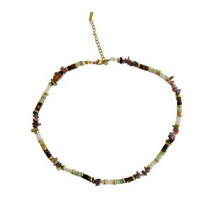 Ατσάλινο Κολιέ Με ΧάντρεςA7023