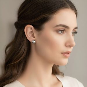 Σκουλαρίκια Ατσάλι Μπίλια Μεσαίο Μέγεθος ΑσημίA758B