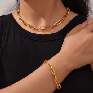 Ατσάλινο Κολιέ - ΧρυσόX00213