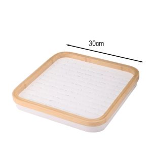 Βάση Ξύλινη 104 Θέσεων για Δαχτυλίδια ΜπεζA9045-1