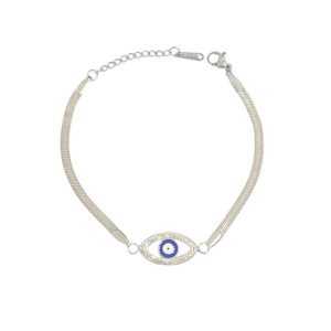 Ατσάλινο Βραχιόλι Με Ματάκι - ΧρυσόA9121