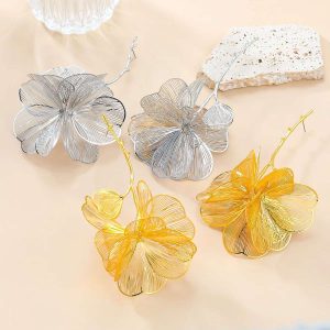 Μεταλλικά Σκουλαρίκια Κρεμαστά - ΑσημίX00354