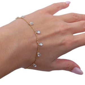 Βραχιόλι με Κρύσταλλα Δάκρυ - ΧρυσόB3026a