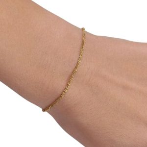 Βραχιόλι Ανοξείδωτο Ατσάλι Λεπτή Αλυσίδα - ΧρυσόB3042a