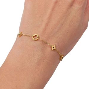 Βραχιόλι Ανοξείδωτο Ατσάλι με Γεωμετρικά Στοιχεία - ΧρυσόB3080a