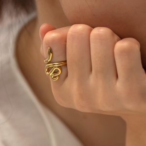 Ατσάλινο Δαχτυλίδι - ΧρυσόJ117