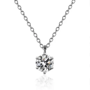 Κολιέ Μονόπετρο Λαιμού Απο Ασήμι S925S034