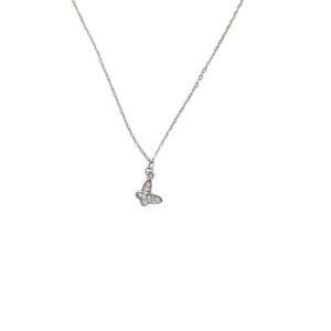 Κολιέ Πεταλούδα Απο Ασήμι S925 Με Γυαλιστερές ΠέτρεςS040