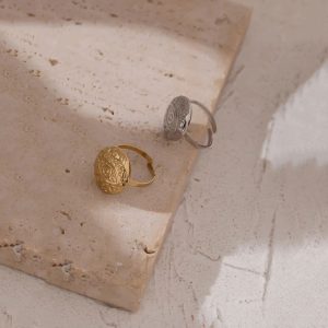 Ατσάλινο Ρυθμιζόμενο Δαχτυλίδι - ΑσημίJ133