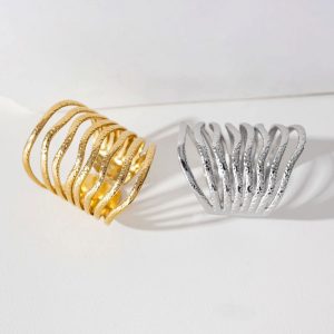 Ατσάλινο Ρυθμιζόμενο Δαχτυλίδι - ΑσημίJ132