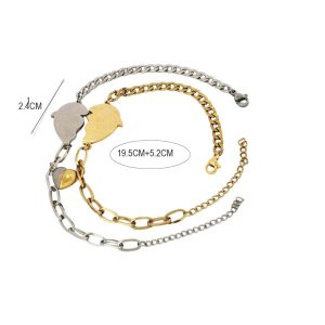 Βραχιόλι Καρδιά "Love"Για Ζευγάρι Απο Ατσάλι - ΑΣΗΜΙ/ΧΡΥΣΟΧ00017-1