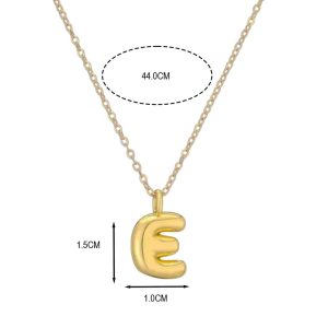Ατσάλινο Κολιέ Μονόγραμμα E - ΑσημίΧ00038Β