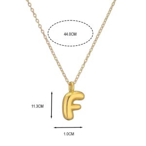 Ατσάλινο Κολιέ Μονόγραμμα F - ΑσημίΧ00039Β