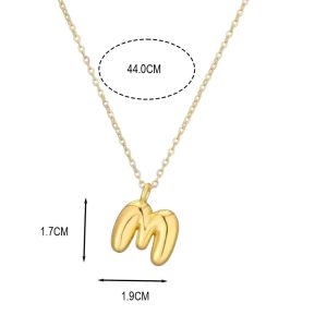 Ατσάλινο Κολιέ Μονόγραμμα M - ΑσημίΧ00046Β