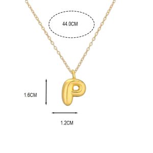 Ατσάλινο Κολιέ Μονόγραμμα "P" - ΑσημίΧ00049Β