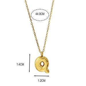 Ατσάλινο Κολιέ Μονόγραμμα Q - ΑσημίΧ00050Β