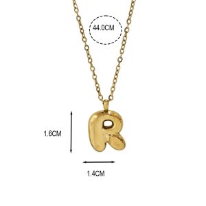 Ατσάλινο Κολιέ Μονόγραμμα R - ΑσημίΧ00051Β