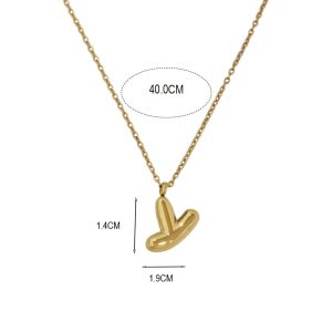 Ατσάλινο Κολιέ Μονόγραμμα "y" - ΑσημίΧ00058Β