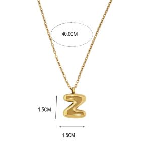 Ατσάλινο Κολιέ Μονόγραμμα "Z" - ΑσημίΧ00059Β