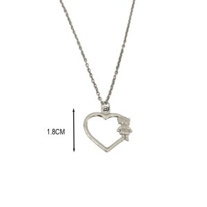 Κολιέ Ατσάλινο Με Κρεμαστή Καρδιά Κορίτσι - ΧρυσόX00104A