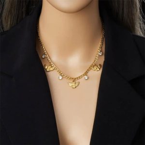 Κολιέ Απο Ανοξείδωτο Ατσάλι Με Κρεμαστά ΣτοιχείαX00112