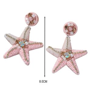 Ατσάλινα Σκουλαρίκια Καρφωτά Αστερίες - ΡοζX00120