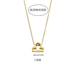 Ατσάλινο Κολιέ Με Ζώδιο (Ζυγός) - ΑσημίX00131B