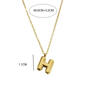 Ατσάλινο Κολιέ Μονόγραμμα H Balloon - ΑσημίX00148B