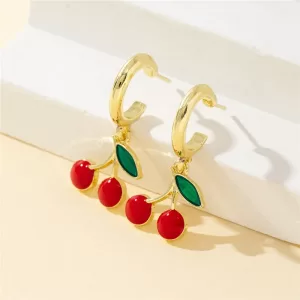 Κρικάκια Ατσάλινα Με ΚερασάκιαX00153