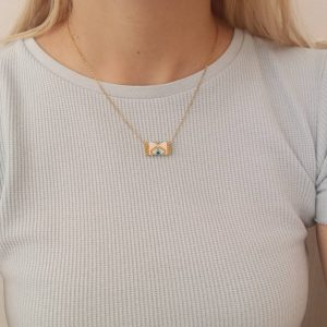 Κολιέ με σχέδιο ματάκι & αλυσίδα - Άσπρο21491c7b5610