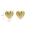 Χρυσά Σκουλαρίκια Καρφωτά Σε Σχήμα ΚαρδιάςX003