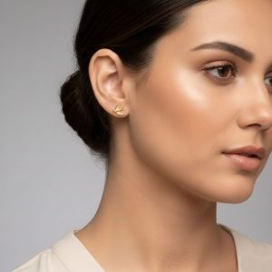 Σκουλαρίκια Ατσάλι Χελιδόνι Χρυσό Χρώμα Stainless Steel Swallow Stud Earrings Gold ToneX00447