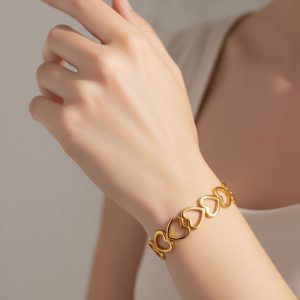 Βραχιόλι Ατσάλι Ανοιχτό ΚαρδιέςX00457