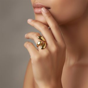 Δαχτυλίδι Ατσάλι Προσαρμόσιμο με Τριπλή ΣταγόναX00460A