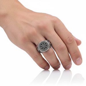 Δαχτυλίδι Ατσάλι  με Βόρειο Σύμβολο - 19mm6991ecb339e3