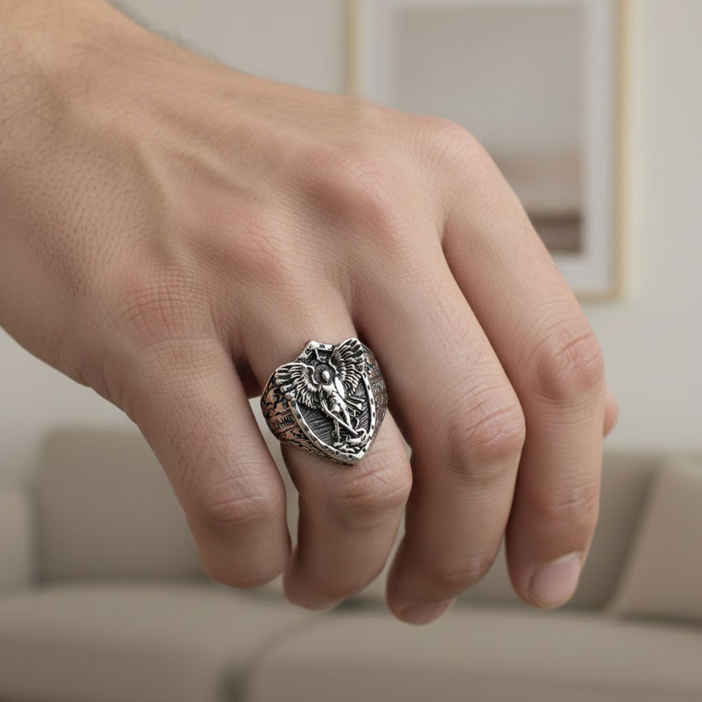 Δαχτυλίδι Ατσάλι Αρχάγγελος Μιχαήλ - 23mm Δαχτυλίδι Ατσάλι Αρχάγγελος Μιχαήλ - 23mmX00472