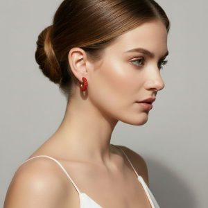 Σετ12 τμχ Σκουλαρίκια Κρίκοι με Στρας & Ατσάλινη ΒελόναX00475