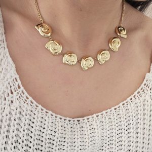 Ατσάλινο Κολιέ Με Κοχύλι - ΑσημίX0058B