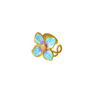 Ατσάλινο Ρυθμιζόμενο Δαχτυλίδι Σε Σχήμα ΛουλουδιούX0062