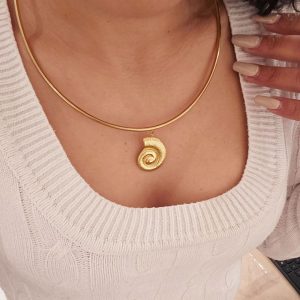 Ατσάλινη Βέργα Με Κρεμαστό Κοχύλι - ΑσημίΧ0080Β