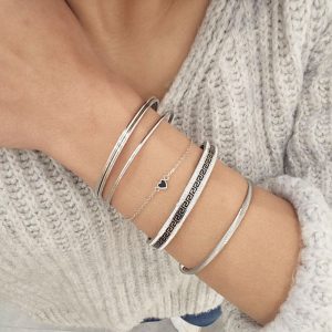 Χειροπέδα Μαίανδρος Με Πέτρες Ζιργκόν - ΧρυσόX0086A