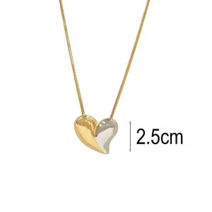 Ατσάλινο Κολιέ Σε Σχήμα Καρδιάς ΧρυσόΑ23003