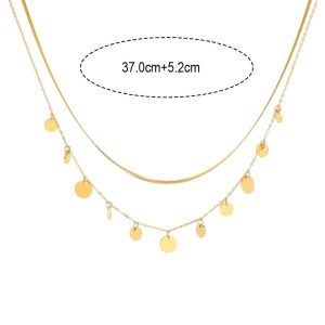 Κολιέ Με Διπλή Αλυσίδα Ατσάλινο - ΧρυσόA3154A